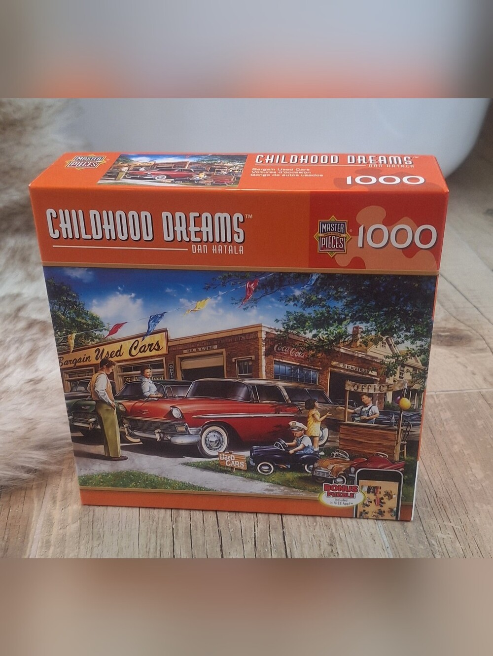 MasterPieces Childhood Dreams "Bargain Used Cars" 1000 Pc  Puzzle Dan Hatala